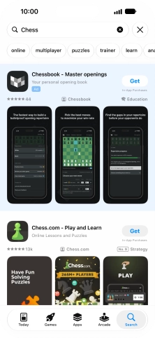 Press the required app.