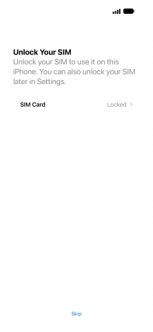 Press SIM Card. Press SIM Card.