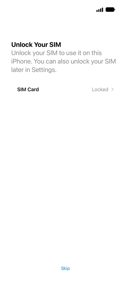 Press SIM Card. Press SIM Card.