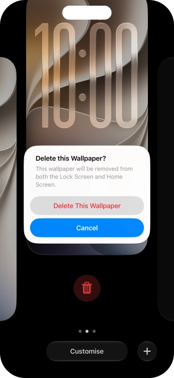 Press Delete This Wallpaper.