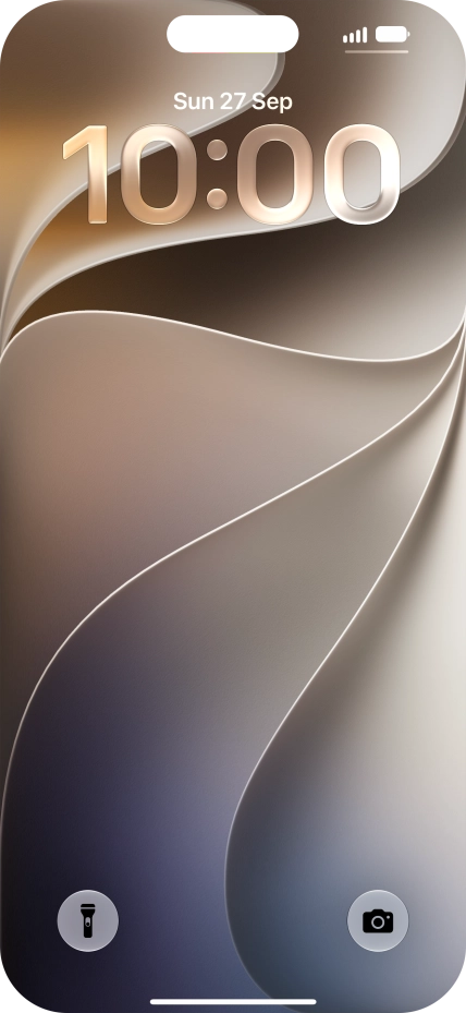 Press and hold anywhere on the lock screen.