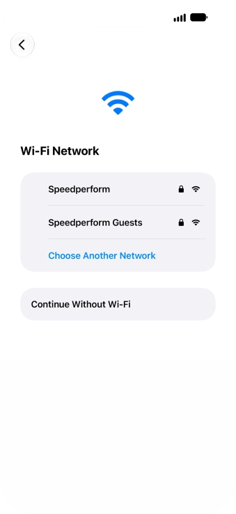 Press the required Wi-Fi network. Press the required Wi-Fi network.