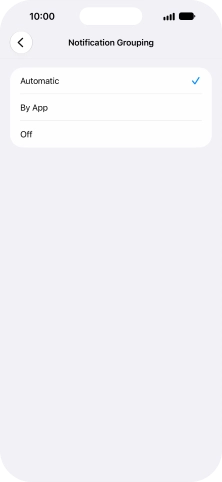 Press the required setting. Press the required setting.