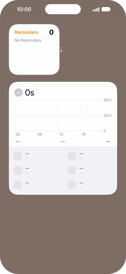 Press and hold the required Widget Stack.