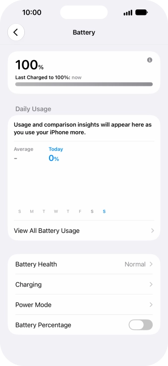 Press Power Mode.