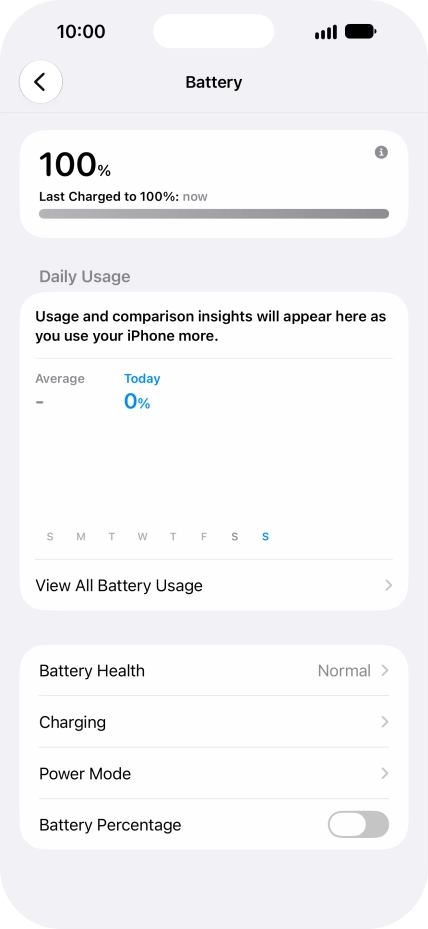 Press Power Mode.