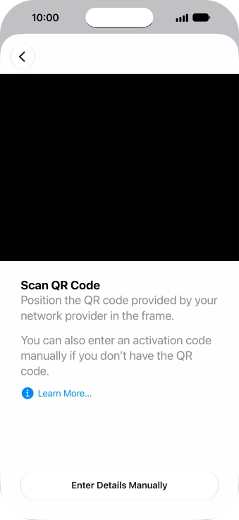 Place the QR code you've received inside the phone camera frame to scan the code.