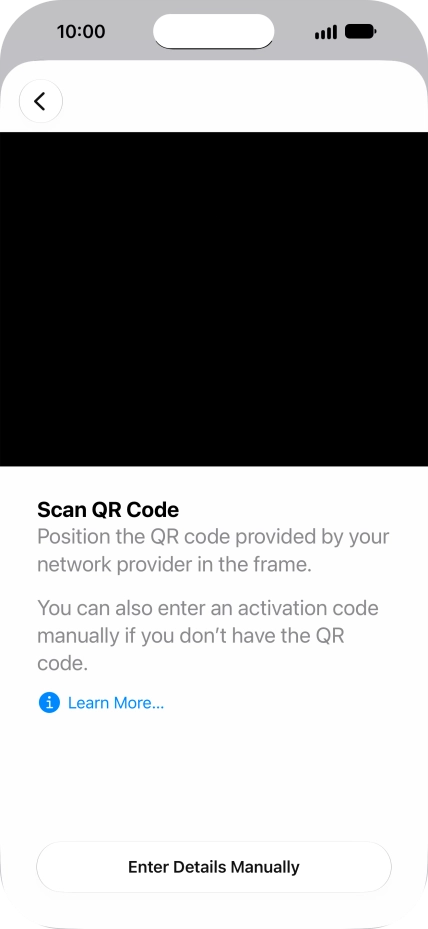 Place the QR code you've received inside the phone camera frame to scan the code.