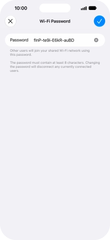 Press the confirm icon.