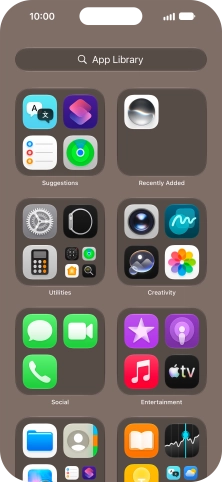 Press the required app.