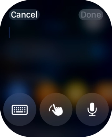 Press the keypad icon.