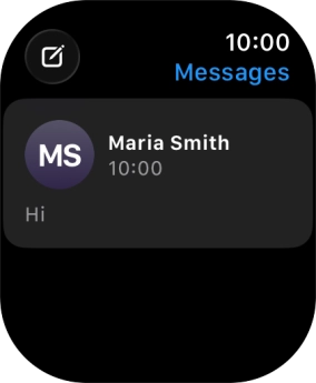 Press the required text message.