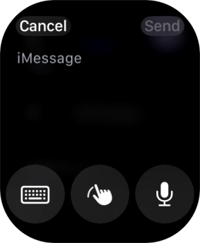 Press the microphone icon and record the message.