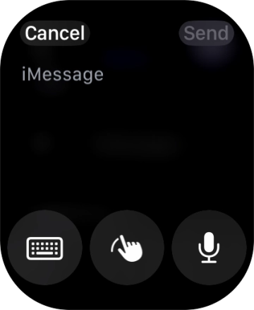 Press the microphone icon and record the message.
