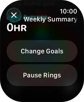 Follow the instructions on the screen to see an activity summary for the current week or to adjust the daily activity goal.