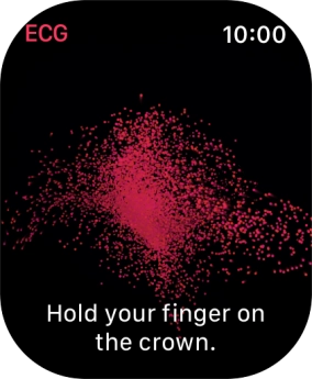 Place your index finger on the Digital Crown while the measurement is done.