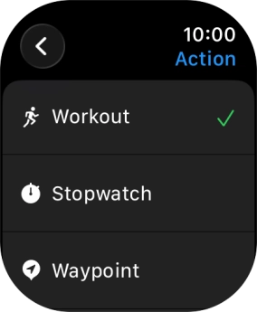 Press the required setting.
