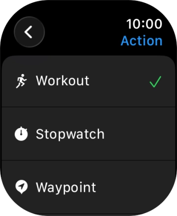Press the required setting.