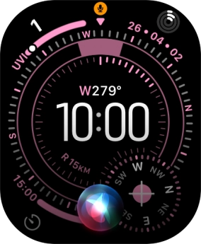 Press and hold the Digital Crown to turn on Siri. Press and hold the Digital Crown to turn on Siri.