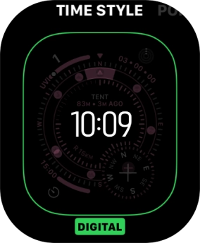 Turn the Digital Crown to change between the different designs.