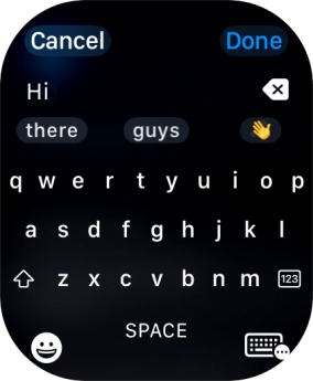 Press the input icon.