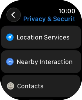 Press Location Services.