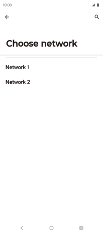 Press the required network.