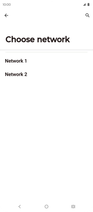 Press the required network.