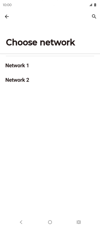 Press the required network.