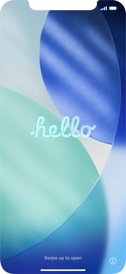 Slide your finger upwards starting from the bottom of the screen.