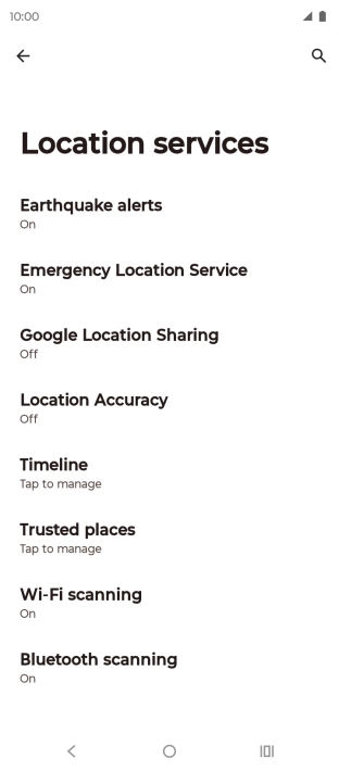 Press Location Accuracy.