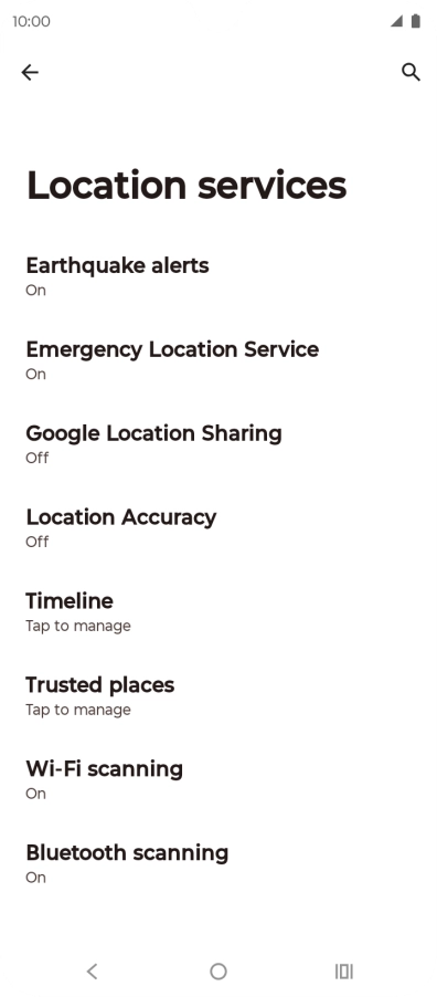 Press Location Accuracy.