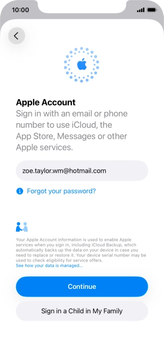 Press Continue. Press Continue.