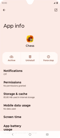 Press Storage & cache.