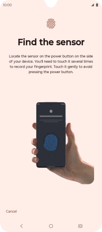 Follow the instructions on the screen to create the phone lock code using your fingerprint.