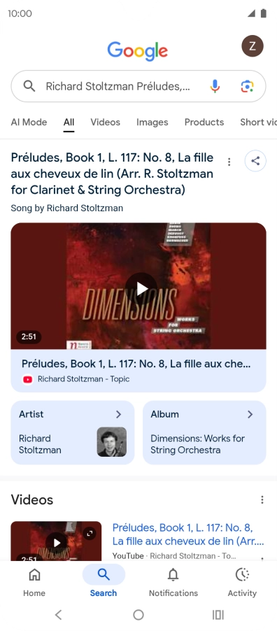 Follow the instructions on the screen to use the search results.