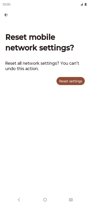 Press Reset settings.
