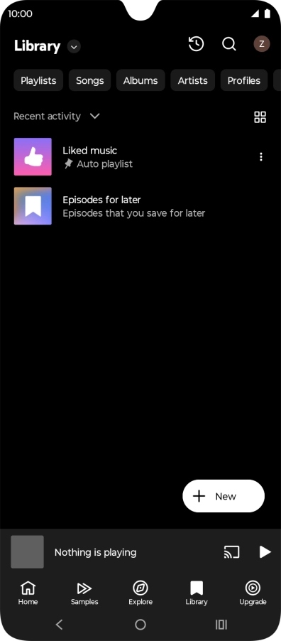 Press the drop down list.