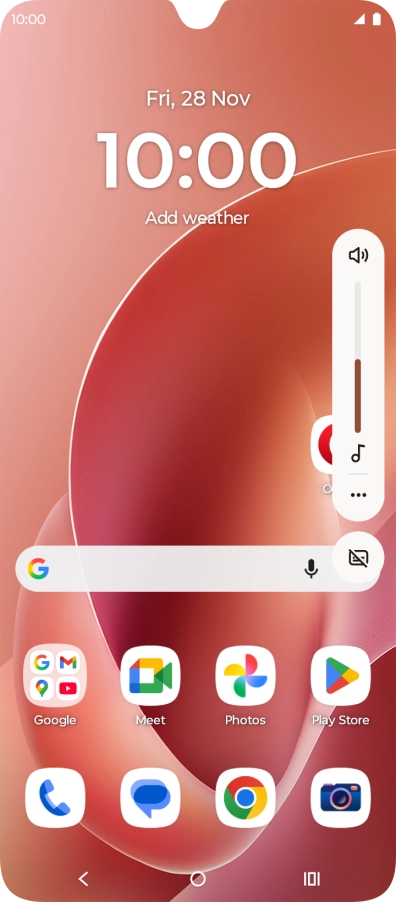 Press the sound mode icon the necessary number of times to turn silent mode on or off.
