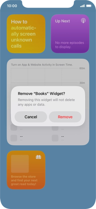 Press Remove. Press Remove.