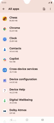 Press the required app.