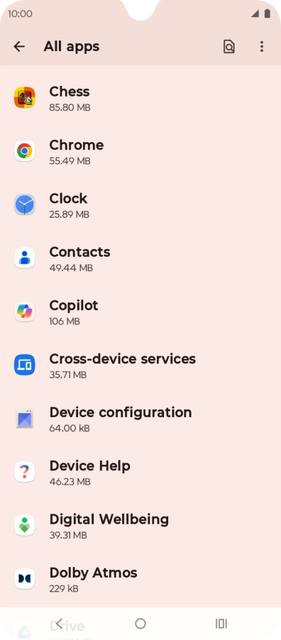 Press the required app.