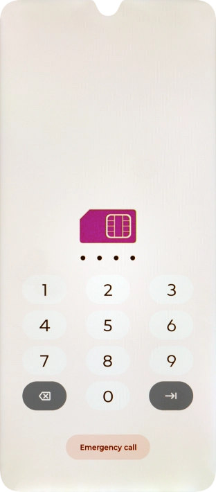 If your SIM is locked, key in your PIN and press arrow right.