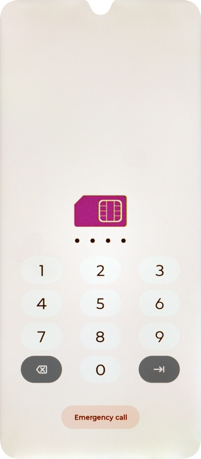 If your SIM is locked, key in your PIN and press arrow right.