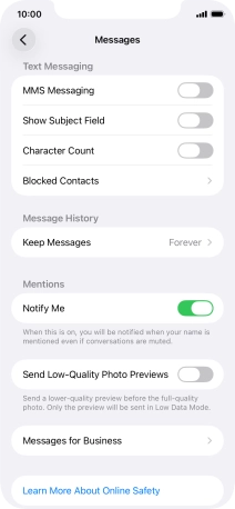 Press the indicator next to Press the indicator next to