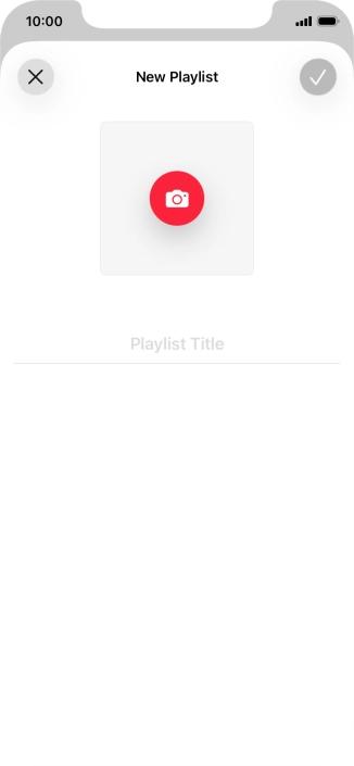 Press the text input field and key in a name for the playlist.