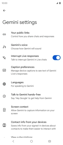 Follow the instructions on the screen to select the required settings.