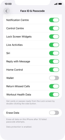 Press the indicator next to Press the indicator next to