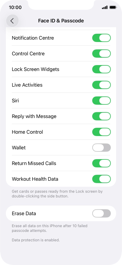 Press the indicator next to Press the indicator next to