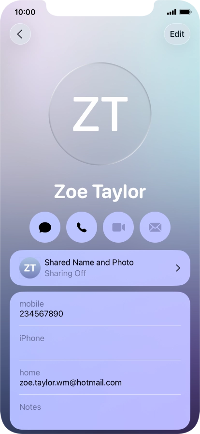 Press Shared Name and Photo. Press Shared Name and Photo.